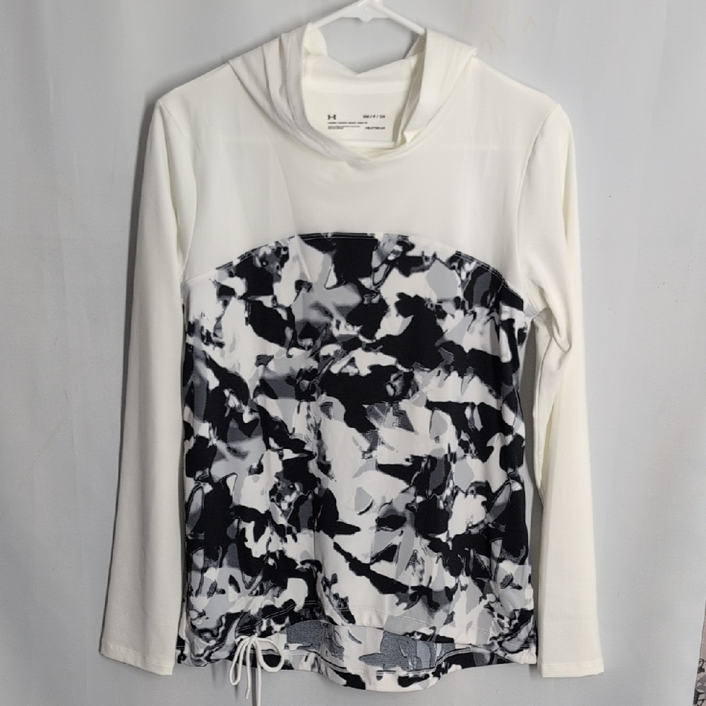 Under Armour Women's White and Black Abstract Hoodie Beach Stay Cool Attire